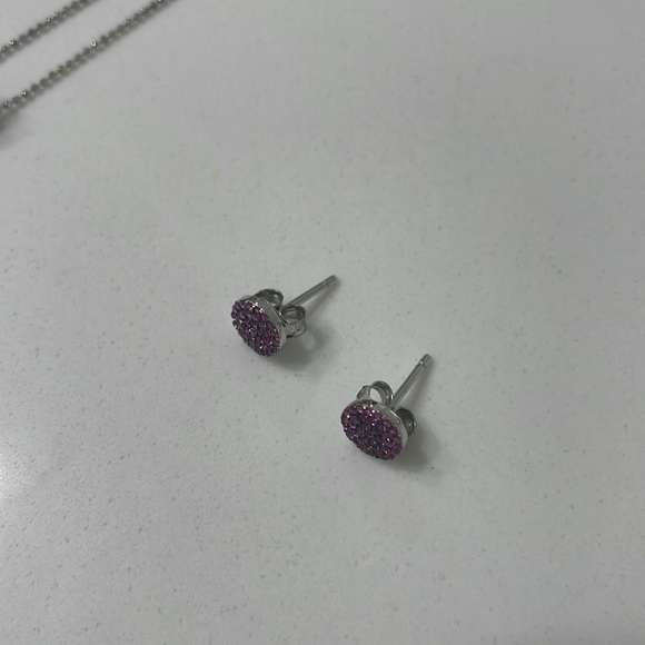 Elegant Pink and Silver Jewelry Set - Picture 3 of 6